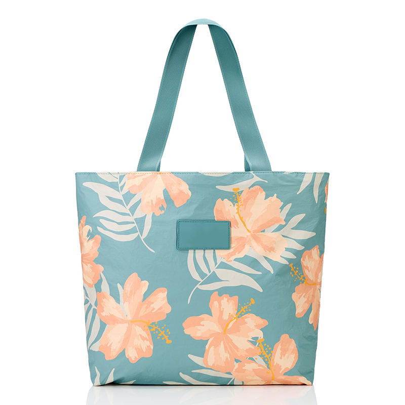 Extra Large Waterproof Splash Proof Dupont Paper Custom Print Shoulder Zipper Beach Shopping Tyvek Tote Bag With Pocket