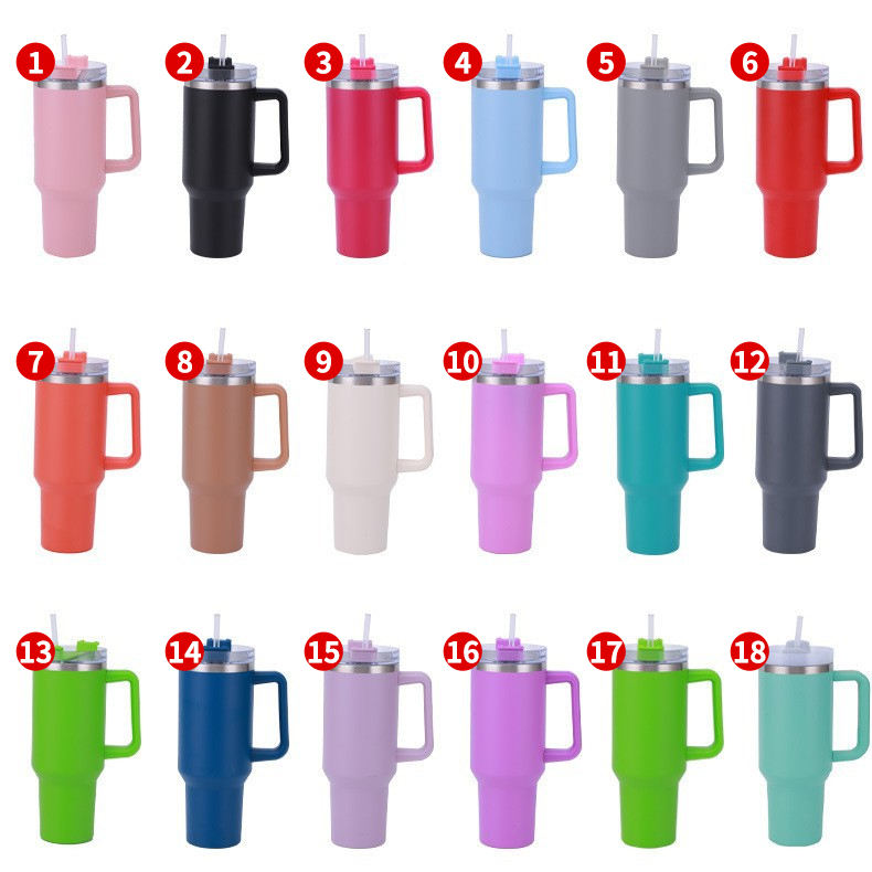 USA Warehouse H2.0 Flowstate Stainless Steel Coffee Mugs Cup for Travel 30oz 40oz Sublimation Tumblers with Handle