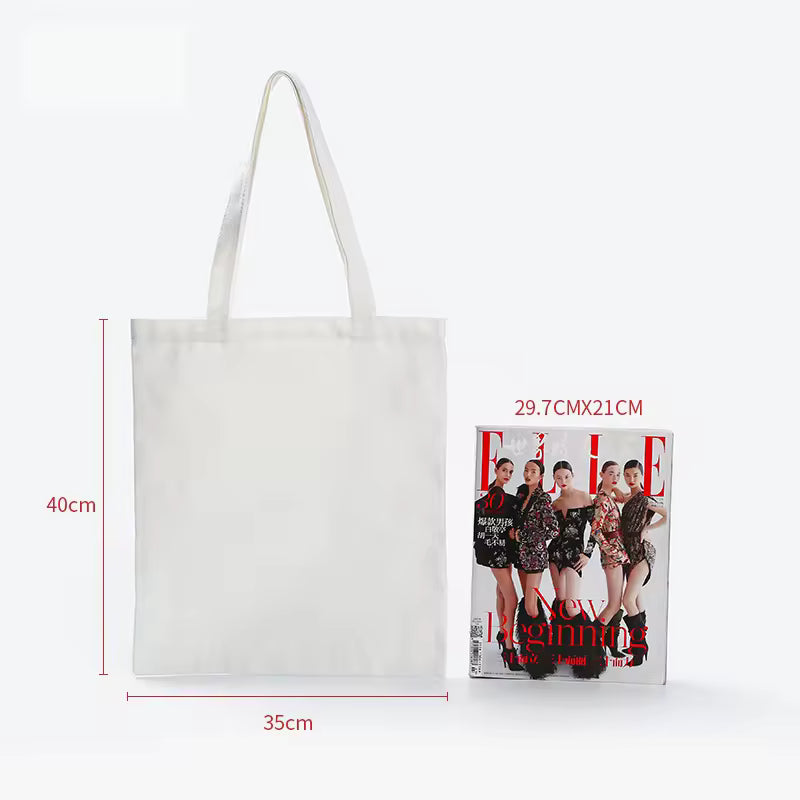 Custom Logo Size Printed Hot Sale Eco Friendly Reusable Designer Cloth Canvas Cotton Shopping Tote Bag Cotton Beach Tote Bag