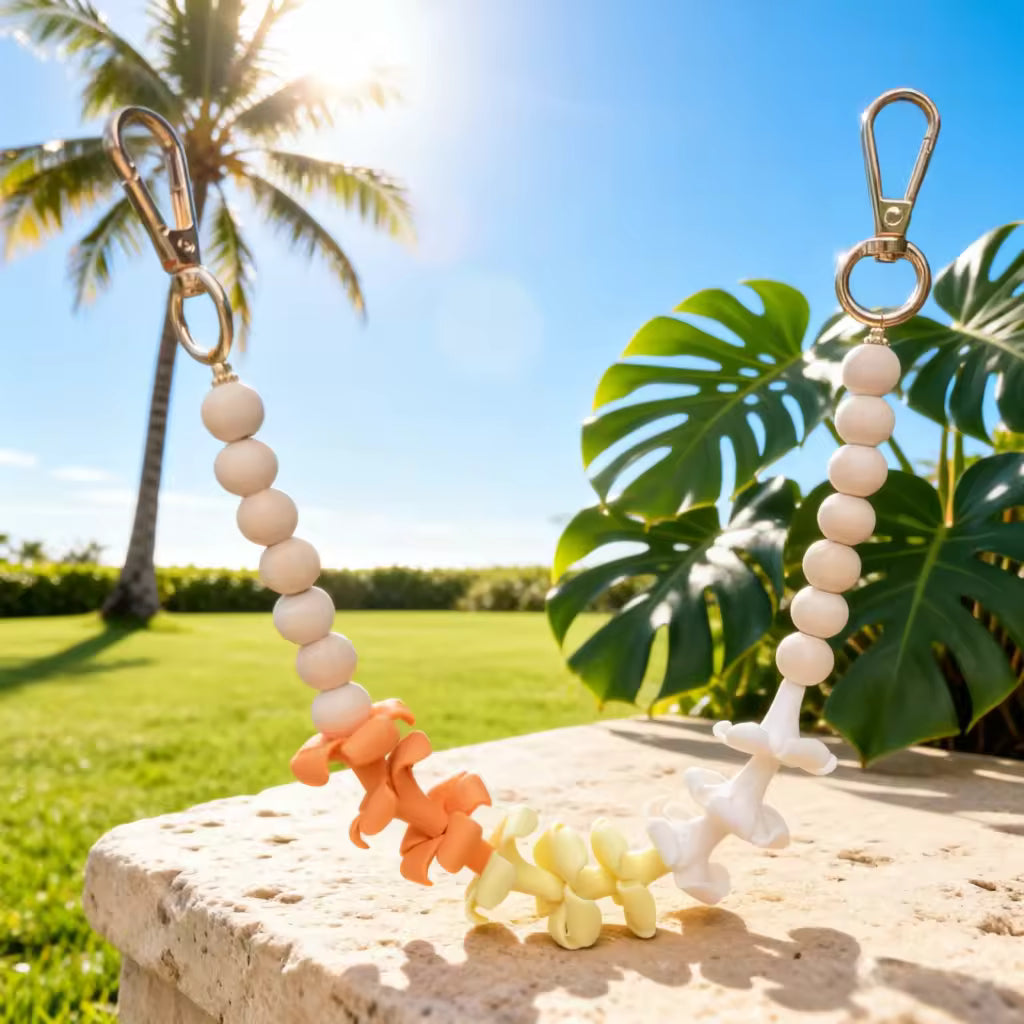 YIREPIN Handmade Polymer Clay Flower Wooden Bead Bag Chain Hawaiian Boho Beaded Handbag Charm Summer Holiday Women Accessory