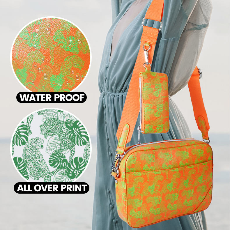 Custom Shoulder Soft Leather Sling Camera Bags Women Crossbody Bag With Coin Purse
