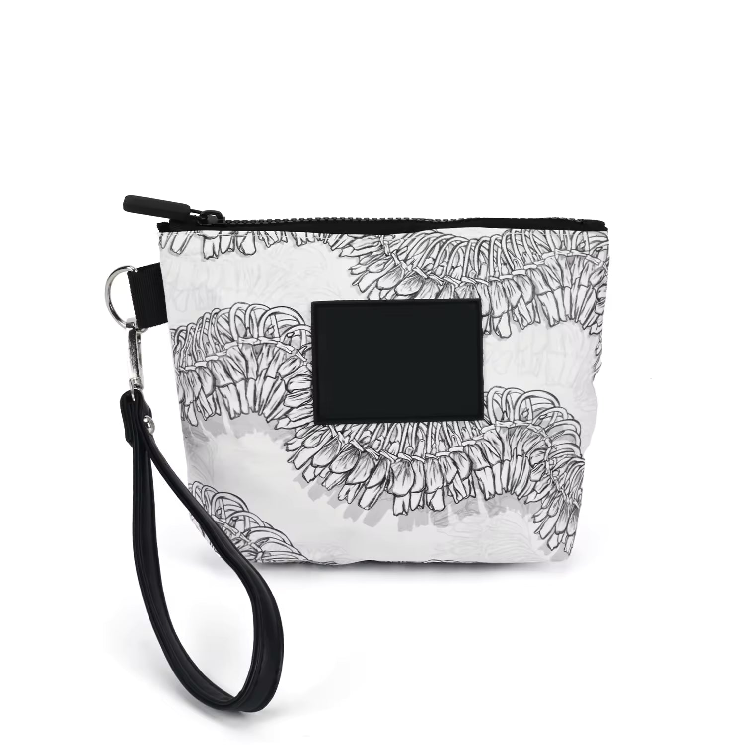 Custom Floral Tyvek Paper Pouch Waterproof Cosmetic Bag Portable Travel Overnight Toiletry Makeup Pouch for Women