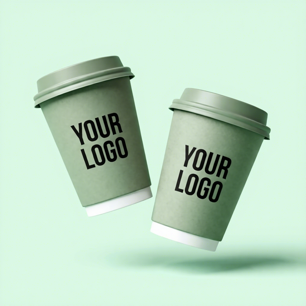 Biodegradable Corrugated Food-Safe Ink Printed Takeaway Paper Cup for Bubble Tea and Milk Tea Custom Logo Printing Available