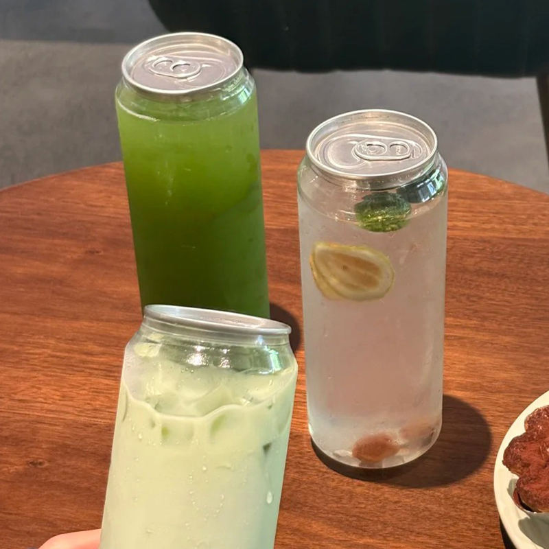 Custom Size Eco-friendly Disposable 250ml 500ml 700ml PET Plastic Bulk Cups with Can Lids for Coffee Beverage