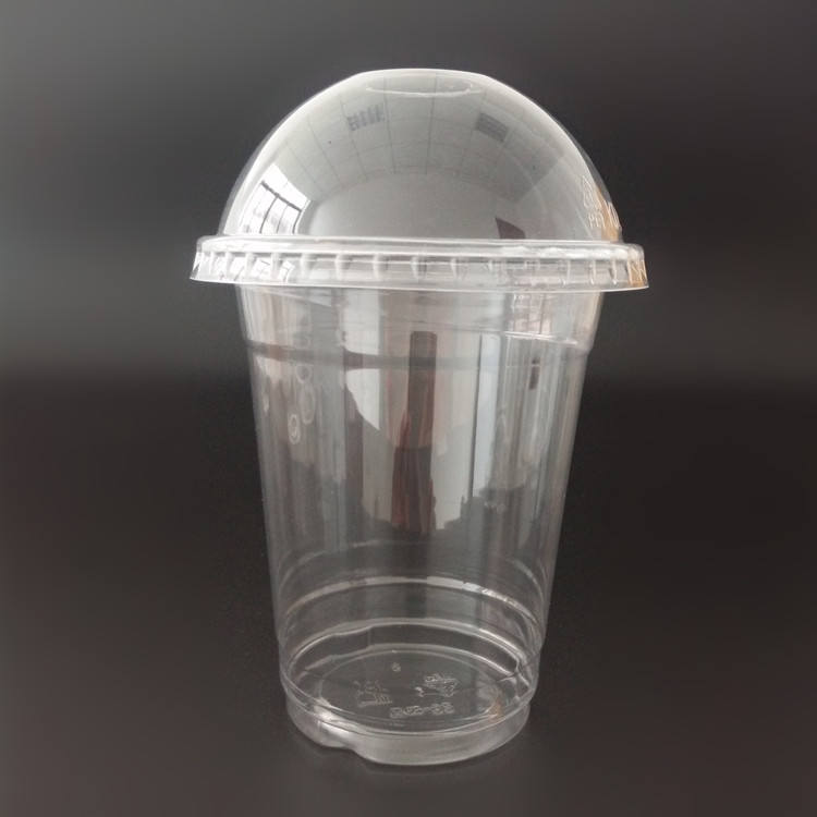 Disposable Reusable Transparent Clear Custom Printed Logo Plastic PET Drinking Cup Cold Coffee Cups with Lids and Straws