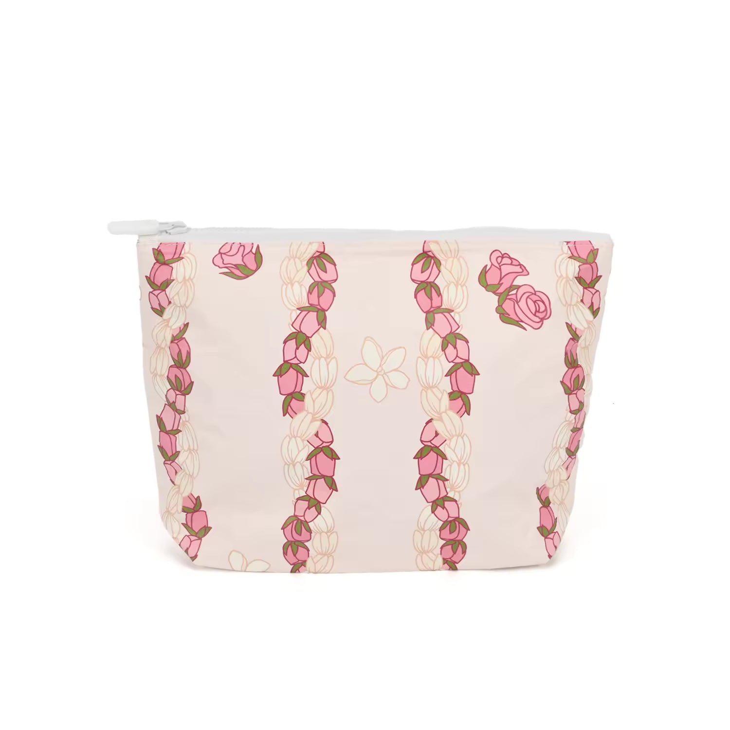 Custom Floral Tyvek Paper Pouch Waterproof Cosmetic Bag Portable Travel Overnight Toiletry Makeup Pouch for Women