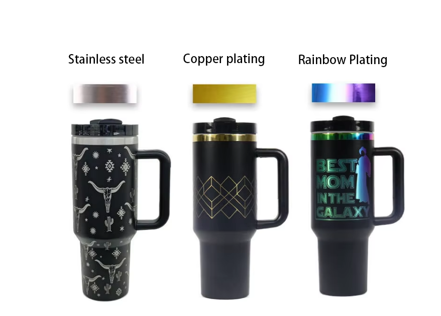 Custom Color Vacuum Metal Cup Stainless Travel Mug 40oz Insulated Handle Tumbler with Lids and Straw Cup with Lid and Straw