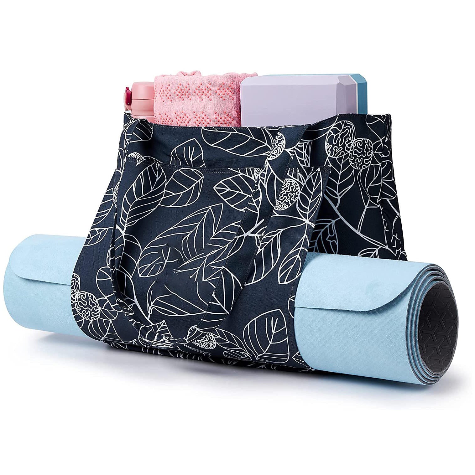 Custom logo Print Yoga Matt Bag Ecofriendly Yoga Mat Cover Bag Carrier Eco Friendly Cotton Canvas Yoga Mat Bag