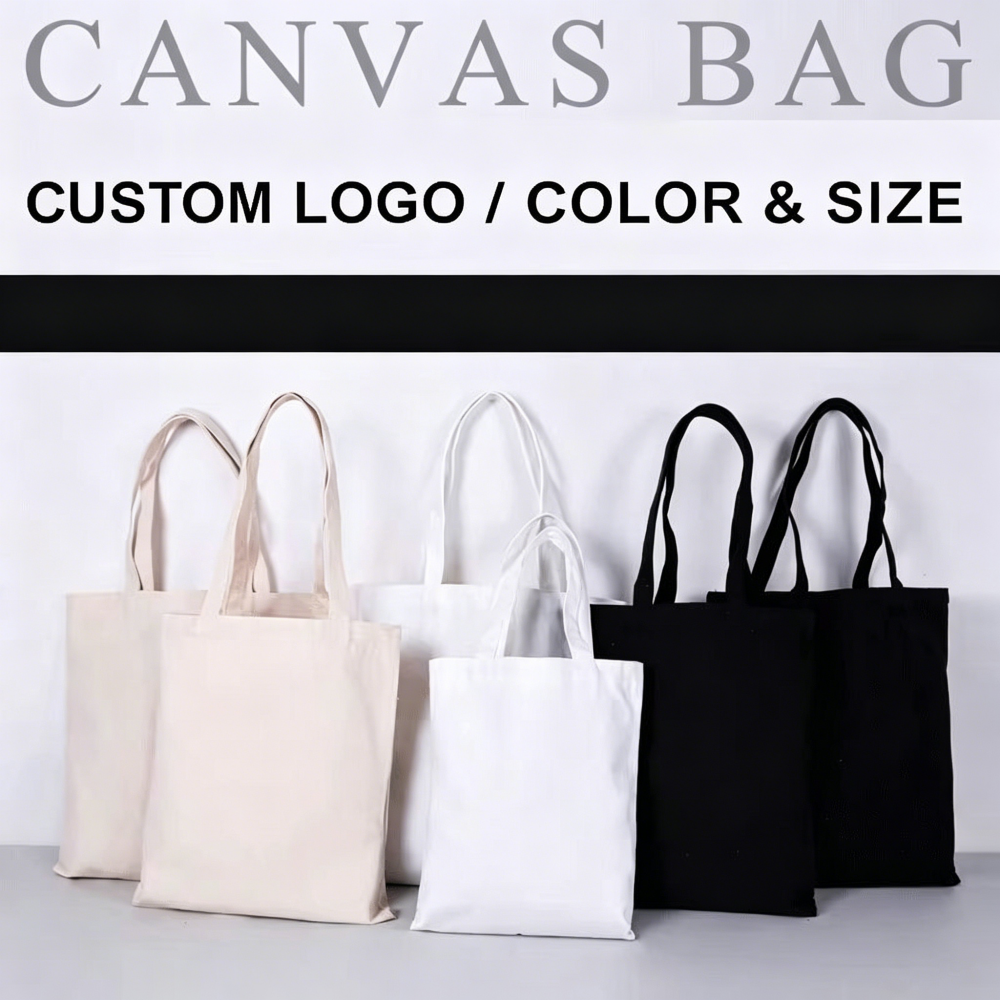 Custom Personalized Beach Bag Shop Reusable Durable Cotton Canvas Shopping Tote Bag with logo for Branding Advertising Promotion