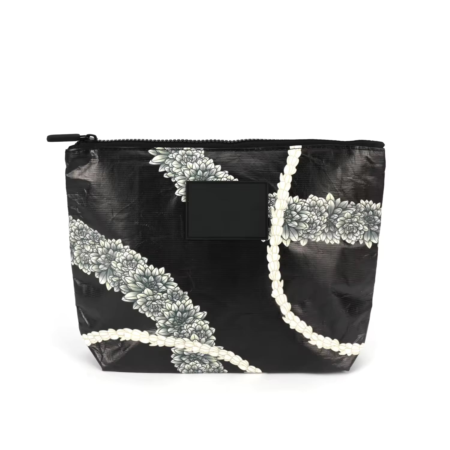 Custom Floral Tyvek Paper Pouch Waterproof Cosmetic Bag Portable Travel Overnight Toiletry Makeup Pouch for Women