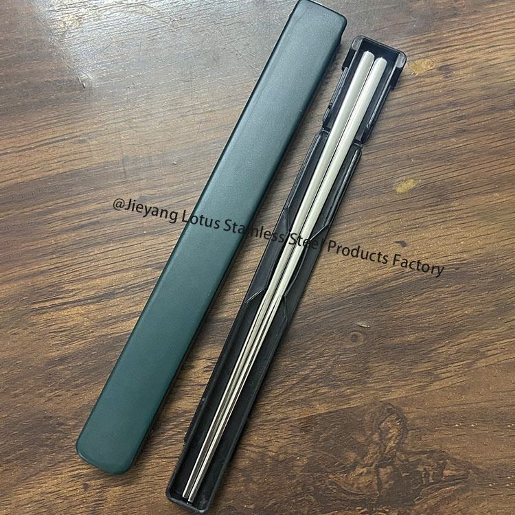 Custom logo Gold Chopstick 18/8 Stainless Steel Wedding Favor Personalized Chopsticks with logo for Kids
