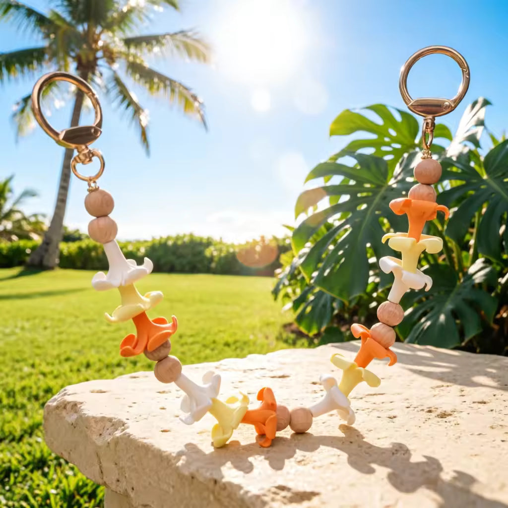 YIREPIN Handmade Polymer Clay Flower Wooden Bead Bag Chain Hawaiian Boho Beaded Handbag Charm Summer Holiday Women Accessory