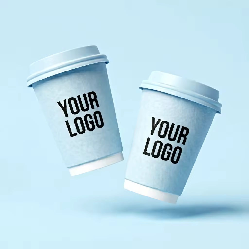 Biodegradable Corrugated Food-Safe Ink Printed Takeaway Paper Cup for Bubble Tea and Milk Tea Custom Logo Printing Available