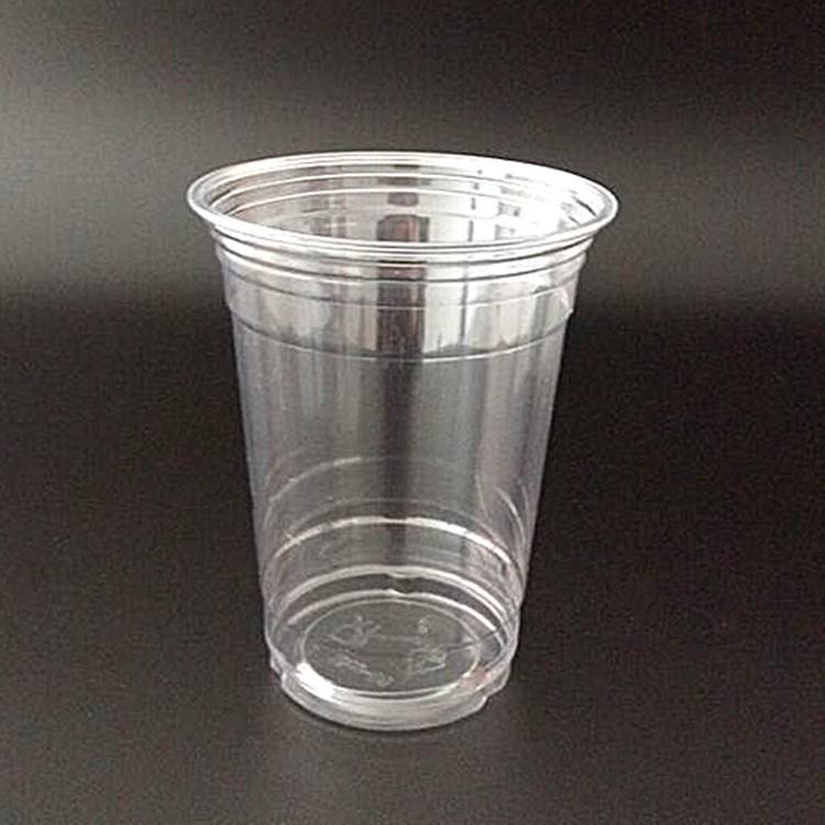 Disposable Reusable Transparent Clear Custom Printed Logo Plastic PET Drinking Cup Cold Coffee Cups with Lids and Straws