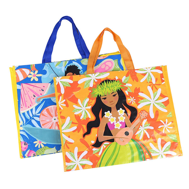 Factory Supply Custom logo Printed Personalized Laminated pp Woven Shopping Bag