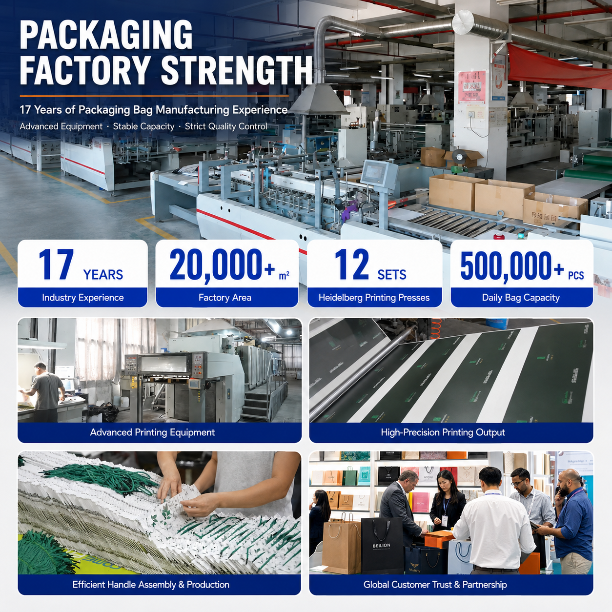 Custom Printed Reusable Non Woven Tote Bag Long Handle Shopping Bag for Exhibition Retail Promotion Wholesale Custom Packaging