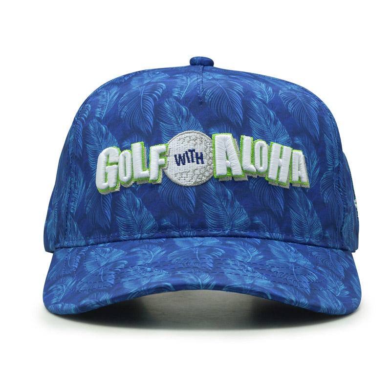 Custom Hawaii Floral Printing Sublimation Embroidery Logo Patches 5 Panel Baseball Cap Hat
