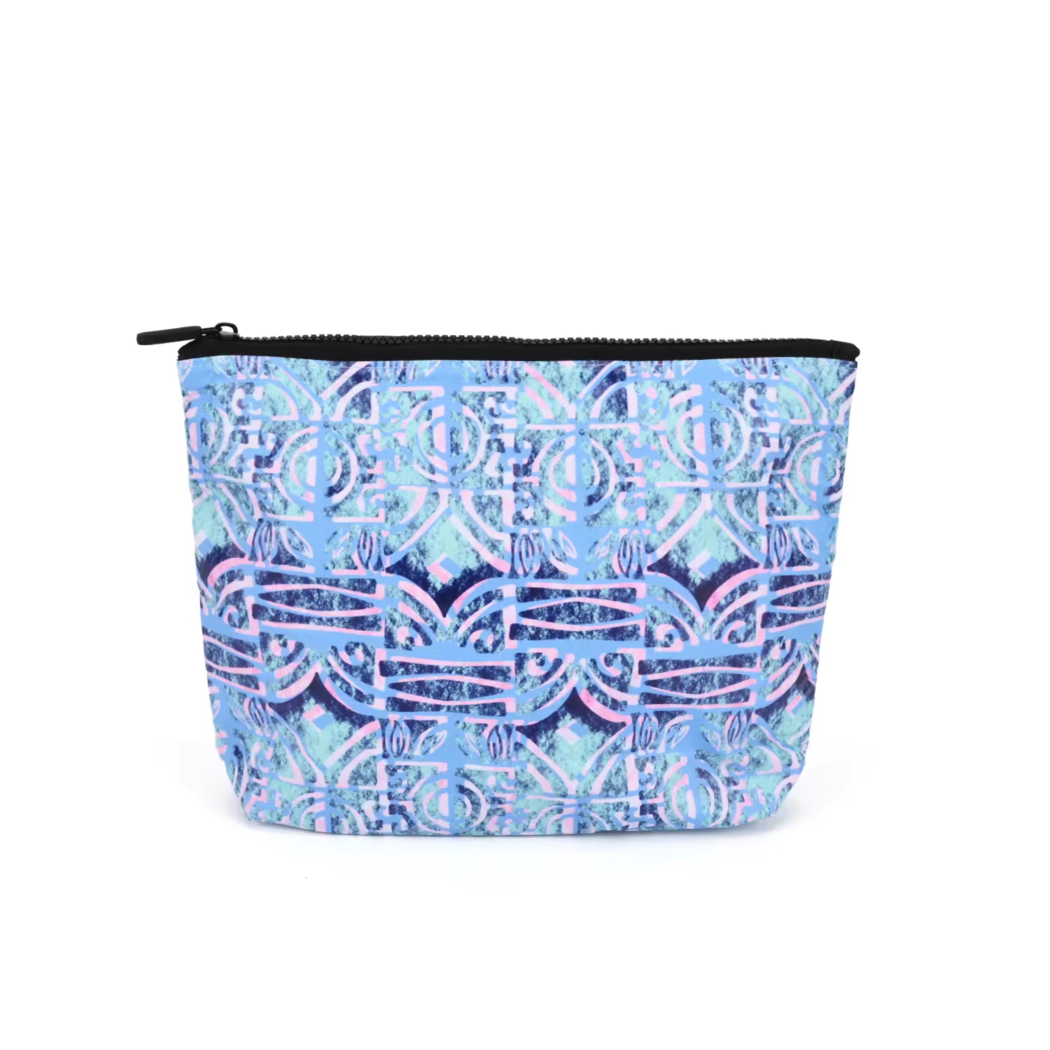 Custom Floral Tyvek Paper Pouch Waterproof Cosmetic Bag Portable Travel Overnight Toiletry Makeup Pouch for Women
