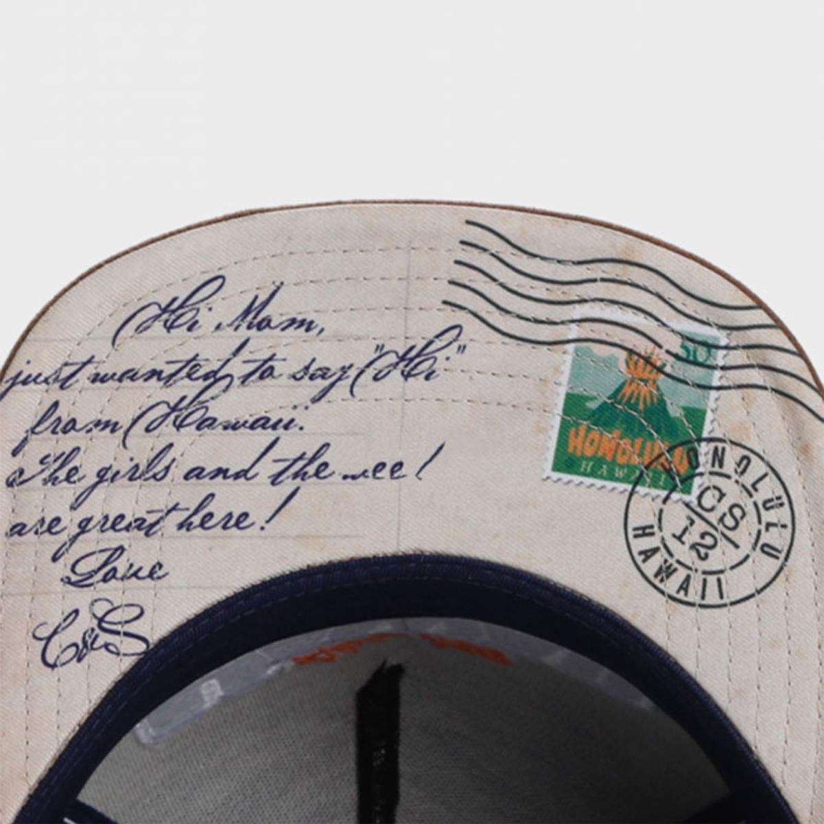 Ready Stock Adult 5-Panel Baseball Cap Letter 100% Cotton for Sports Leisure Sun Protection Greetings Hawaii Export Wholesale