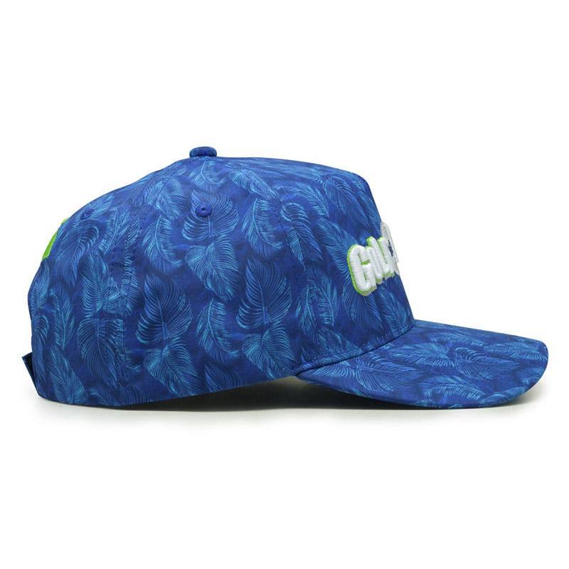 Custom Hawaii Floral Printing Sublimation Embroidery Logo Patches 5 Panel Baseball Cap Hat