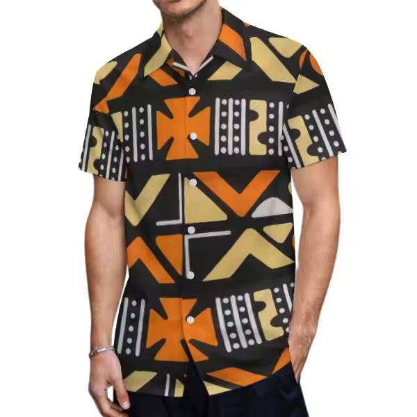 Custom Stylish Large Size Polynesian Tribal Design Shirts With Buttons New Hip Hop Pacific Heritage Aloha Shirts Beach