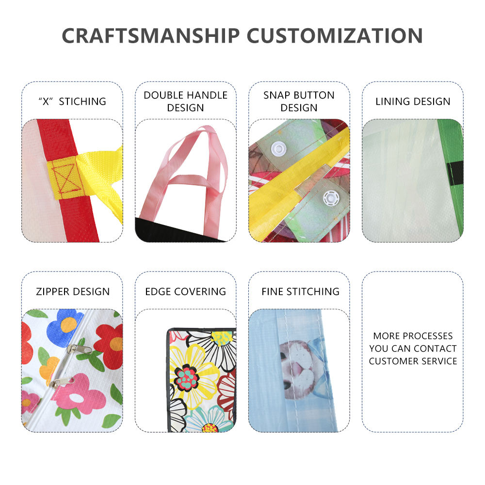 Personalized Design extra Large Fashion Laminated pp Woven Bag Custom Printed Shopping Bag