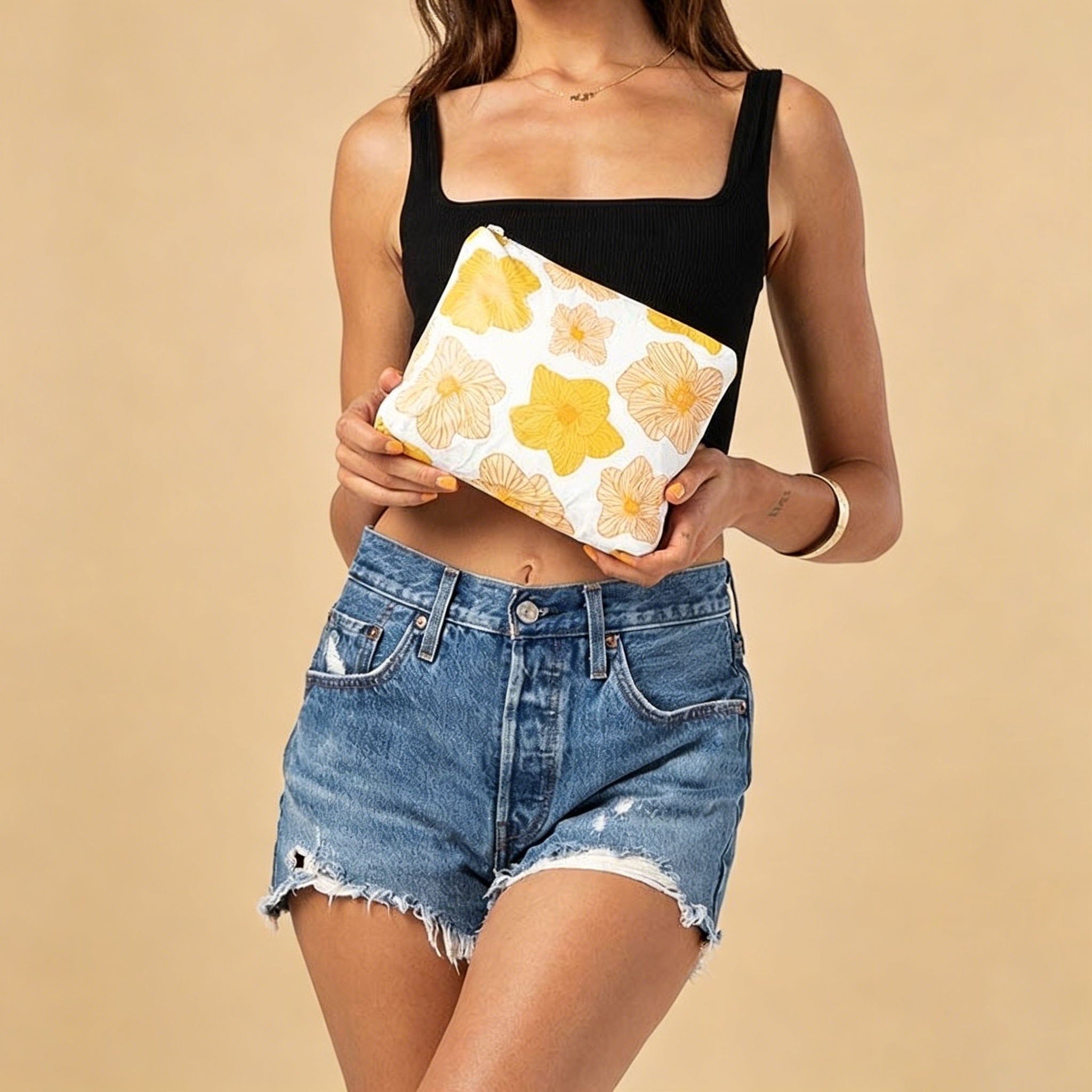 Custom Travel Small Zipper Tyvek Paper Makeup Brush Cosmetics Pouch Fashion Style Waterproof Make up Bag Logo Letter Pattern
