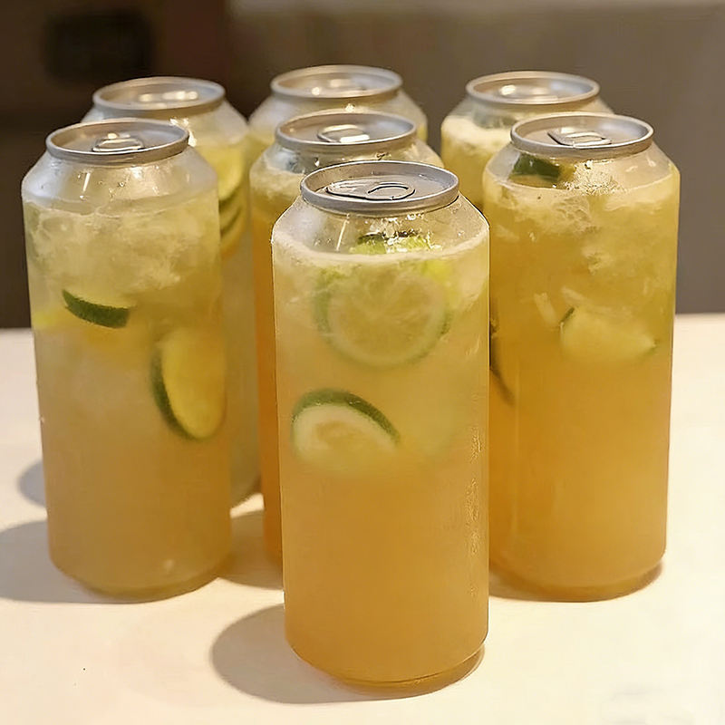 Custom Size Eco-friendly Disposable 250ml 500ml 700ml PET Plastic Bulk Cups with Can Lids for Coffee Beverage