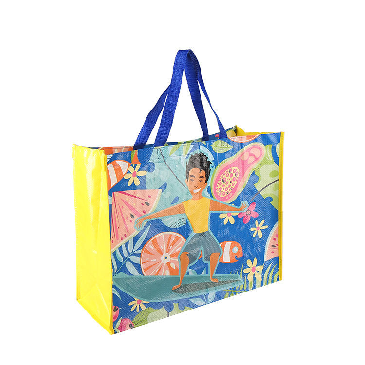 Factory Supply Custom logo Printed Personalized Laminated pp Woven Shopping Bag