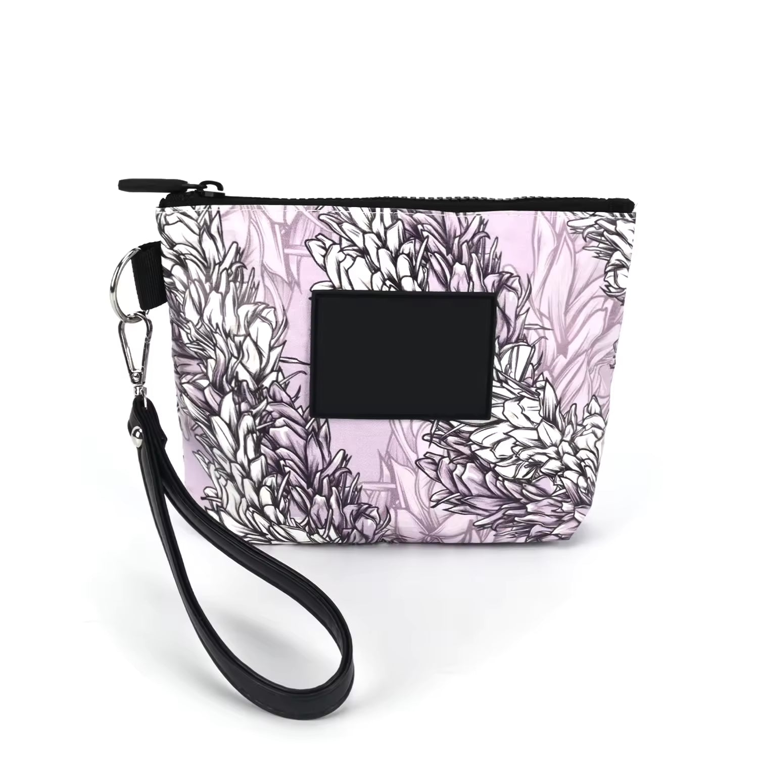 Custom Floral Tyvek Paper Pouch Waterproof Cosmetic Bag Portable Travel Overnight Toiletry Makeup Pouch for Women