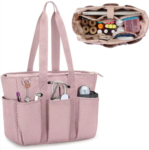 Nurse Tote Bag for Work Nurses, Clinical Bag for Nursing Students and Home Health Care Staff