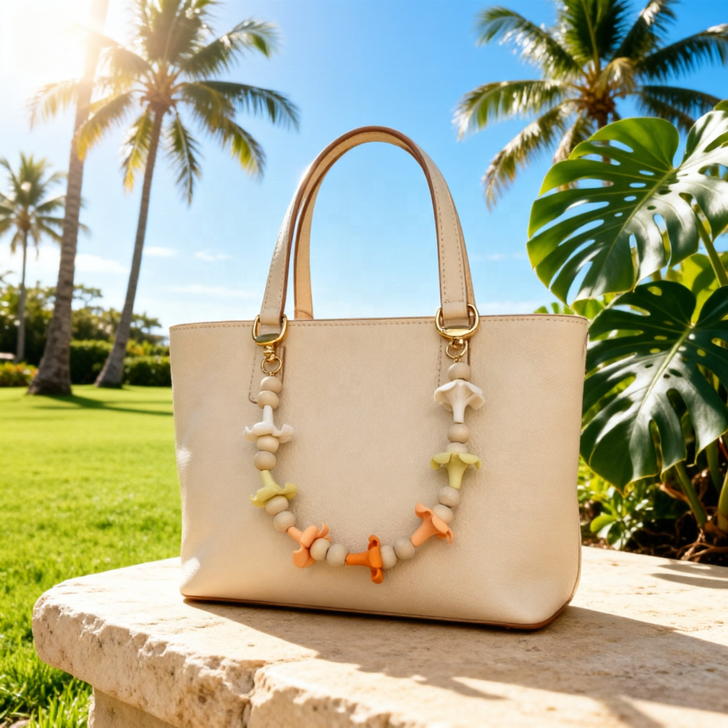 YIREPIN Handmade Polymer Clay Flower Wooden Bead Bag Chain Hawaiian Boho Beaded Handbag Charm Summer Holiday Women Accessory
