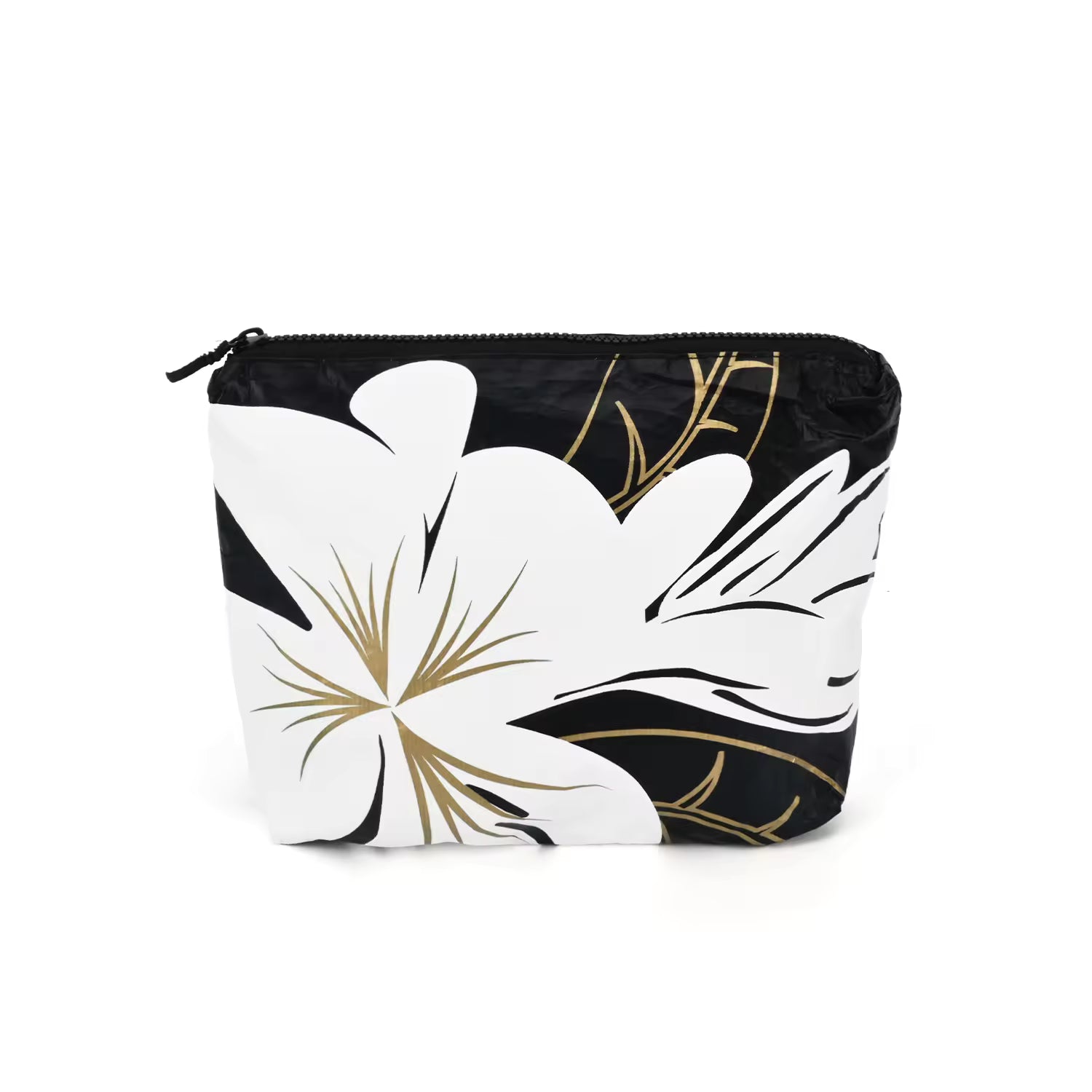 Custom Floral Tyvek Paper Pouch Waterproof Cosmetic Bag Portable Travel Overnight Toiletry Makeup Pouch for Women