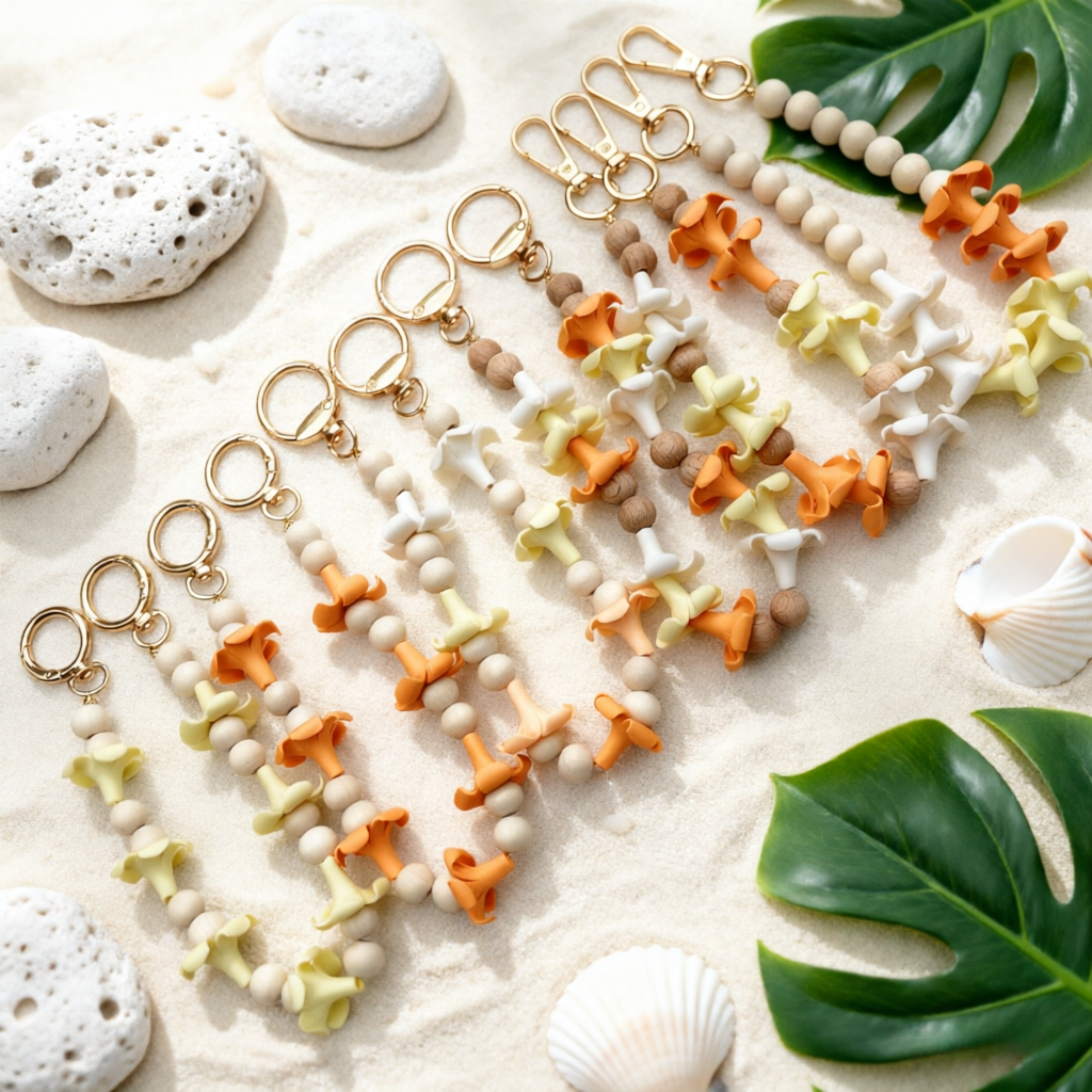 YIREPIN Handmade Polymer Clay Flower Wooden Bead Bag Chain Hawaiian Boho Beaded Handbag Charm Summer Holiday Women Accessory