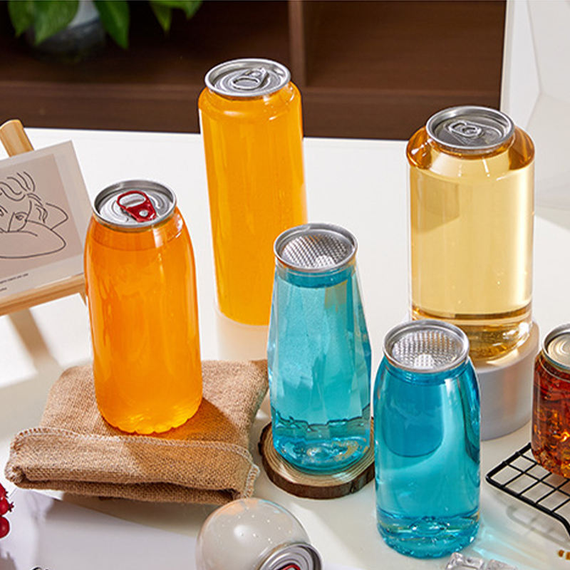 Custom Size Eco-friendly Disposable 250ml 500ml 700ml PET Plastic Bulk Cups with Can Lids for Coffee Beverage