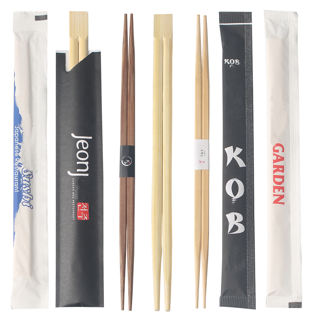 Custom Disposable Bamboo Chopsticks-Bacchette Giapponesi Palillos Chinos Wedding Pair for Noodles Ramen Sushi