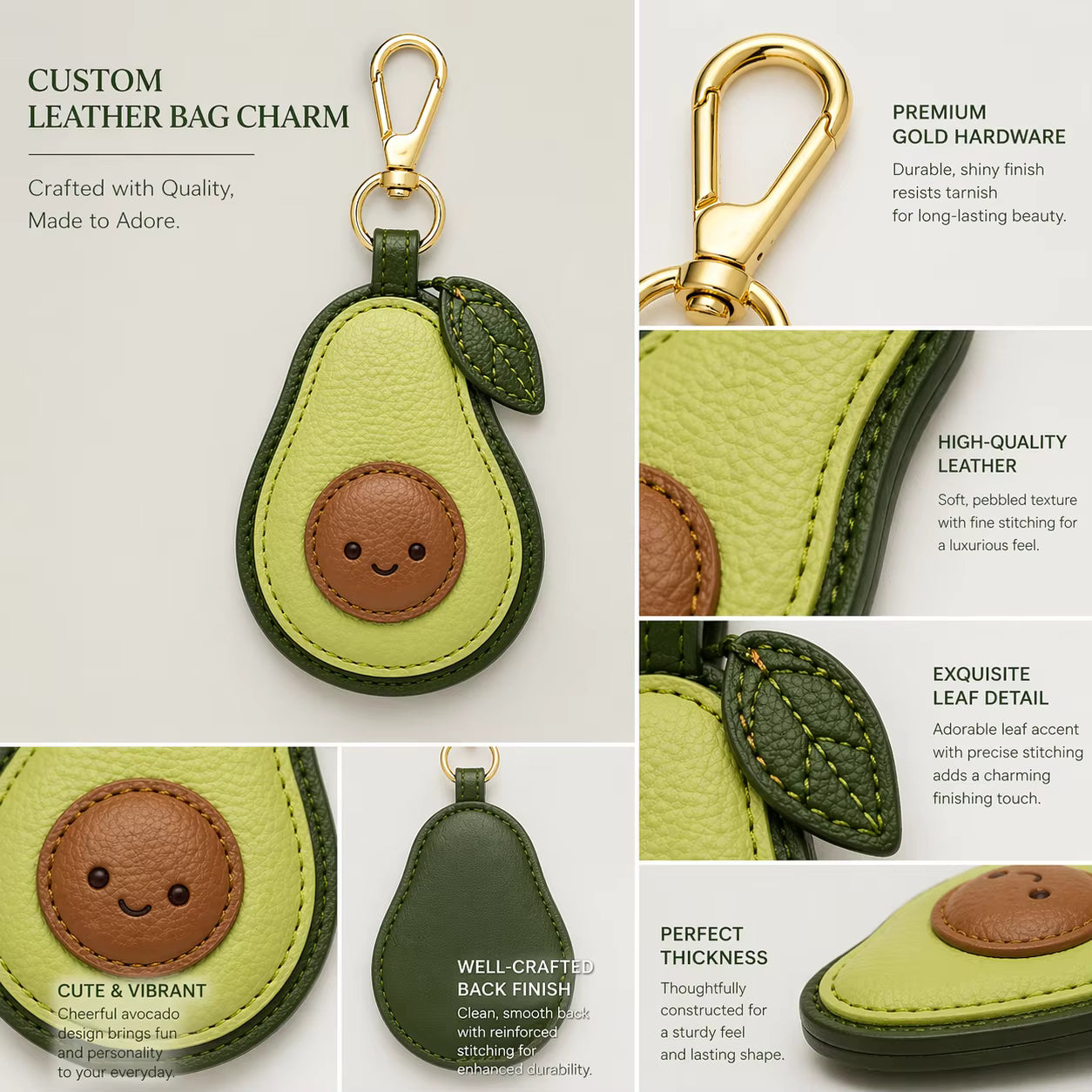 Custom Design Tourist Souvenir Hawaiian Style Leather Bag Charms for Beach Vacation